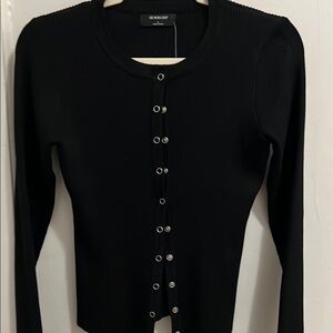 Black Button-Up Cardigan